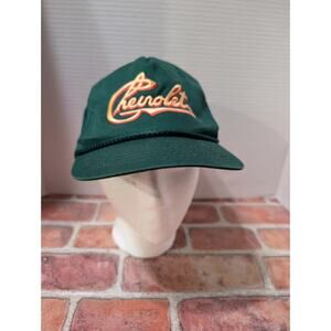 Chevrolet Script Embroidered Vintage 80s Adjustable Back Snapback Chevy Rope Hat